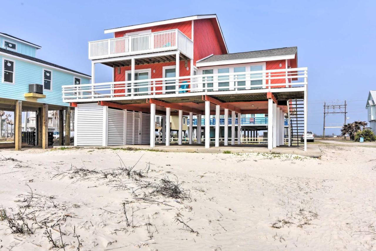 Beachfront Galveston Oasis Balconies, Ocean View! 외부 사진